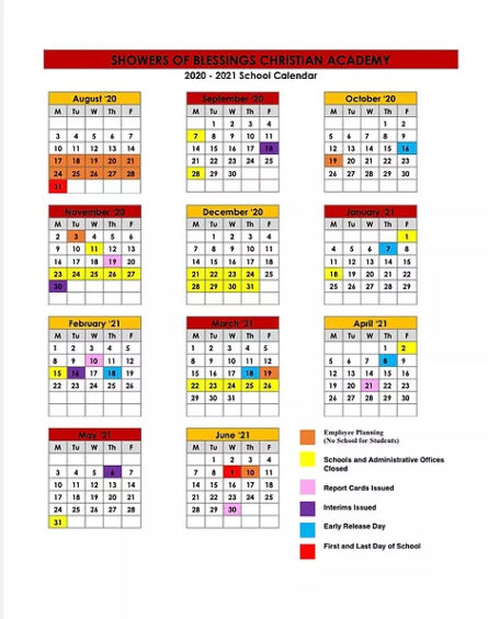 School Calendar And Schedule Bishop Mack Preparatory